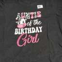 Auntie of The Birthday Girl Farm Cow 1St Birthday Girl T-Shirt XS, Black 