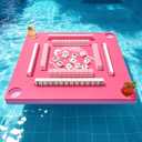 Floating Mahjong Table for Pool, No Assembly EVA Water Game Table Tray, Portable Swimming Pool Hot Tub Floating Board Game Table for Adults, Card Poker Domino Mahjong Game Summer Party Supplies