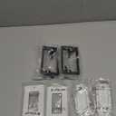 VCE Brush Wall Plate Cable Pass Through with Bracket, Decorator Cover for Low Voltage Cables - White, 2-Pack