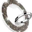 4 x Magnetic Phone Ring Holder for magsafe, Glitter Magnetic Grip Compatible with iPhone 17 16 15 14 13 12 Pro max,Pro,Plus,Mini Mag Safe Pixel 10 Series,Adjustable Kickstand,Starlight