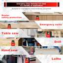 110V to 120V Single Phase On/Off Switch, Emergency stop switch, Table Saw Switch with Large Stop Sign Paddle for Quick cut-off of Power to Milling Machines and Electrical Equipment (off) (Jtkg-off-us)