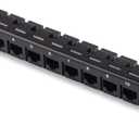 GeeekPi 12 Port Patch Panel, 10inch 0.5U CAT6 Network Patch Panel for DeskPi RackMate T1/T0/T2/T1 Plus/T0 Plus/TL1 and 10 Inch Server Rack/Network Cabinet (Black)