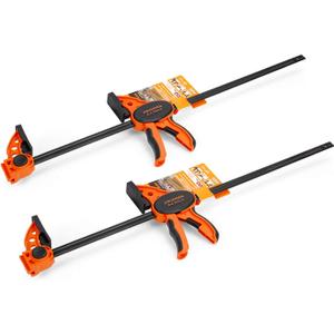 Jorgensen 24" One Hand Clamp/Spreader - 2-pack, Medium Duty, E-Z Hold Bar Clamps Set