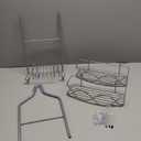 Shower Caddy Hanging 3 Tier with Two Movable Baskets, Grey Shower Caddy with Hooks for Towels, Sponge and More