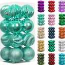 XmasExp 16ct Christmas Ball Ornaments Shatterproof Xmas Tree Hanging Balls Decorations Perfect for Holiday Wedding Christmas Decor (Malachite MInt Green, 3.15")