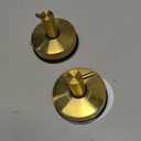 YOHOM Suction Cup Hooks for Shower Towel Holder Stainless Steel Vacuum Bathroom Shower Hook Suction Washcloth Hanger Kitchen Towel Rack for Robe Loofah Wreath Glass Door Window Wall Brushed Gold 2Pcs