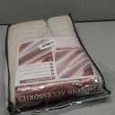 Blackout Curtains 70 Inches Extra Wide Natural Linen Curtains 84 Inch Length for Living Room, Pleated Farmhouse Bedroom Thermal Drapes for Winter Thick Window Energy Efficient 70"W x 84"L 2 Panels