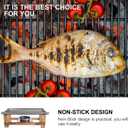 Cabilock Non-Stick Barbecue Tray 11.81X5.51X3.93In Portable Japanese Style Grill Pan for Indoor Outdoor Multifunctional Use Easy Clean