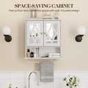 White Medicine Cabinet with Mirror for Bathroom, Small