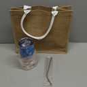 6 Pcs Christmas Beach Gifts for Women Set Beach Theme Gift Set Burlap Tote Bags Cosmetic Bag 20 oz Tumbler Keychain for Christmas Holiday Travel Wedding Bride Bridesmaids(Classic)