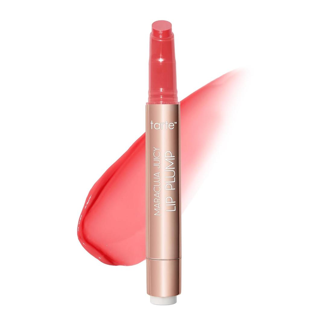 tarte maracuja juicy lip plump  Hydrating & Volumizing Lip Plumper Gloss Balm with Nourishing Hyaluronic Acid & Vitamin E, Plumps & Moisturizes, Vegan & Cruelty-Free (poppy)