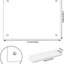 TORASO Glass Whiteboard, Dry Erase White Board, 11.8" x 15.7" Small Glass Board for Home Kitchen, Office, Frameless, Brilliance White(BB-WH-3040)