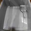 Amazon Basics Large Cat Litter Box with High Sides, Open Top for Easy Access, Includes Scoop with Storage, 19" x 15" x 11.75", Grey/Beige