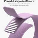 Magnetic Silicone Band Compatible with Apple Watch Band, Size: 38/40/41/42mm Series 11 10 9 8 7 6 5 4 3 & SE 3/2/1 Strong Magnetic Clasp, Waterproof & Adjustable (Purple)