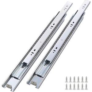 Full Extension Drawer Slides 22 Inch 1 Pairs Side Mount Metal Ball Bearing Drawer Slides Rails,10 12 14 16 18 20 22 Inch 100 LB Load Capacity Cabinet Wardrobe Slider Kitchen Glides