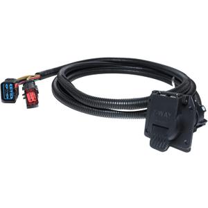 MECMO 10-Foot 7-Pin Trailer Wiring Harness Extension for Dodge 1995-2009 Ram 1500 2500 3500, 1995-2010 Dodge Dakota, 2010-2011 Ram Dakota for 5th Wheel or Gooseneck in Bed Connection 7-Pole Connector