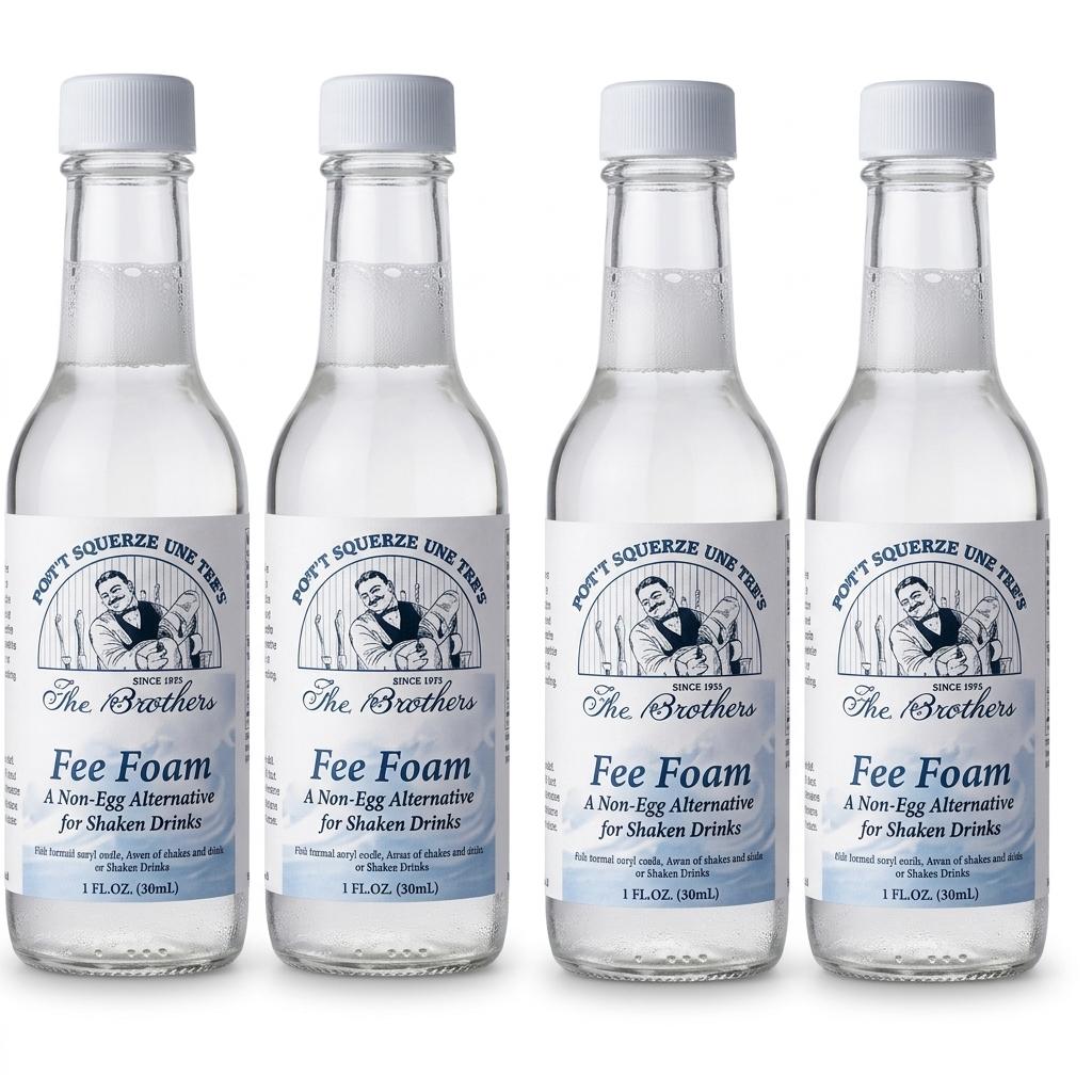 Fee Brothers Fee Foam (4 Pack) A Non-Egg Alternative for Shaken Drinks - Kaizen8, White