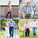 Forearm Crutch for Adults(x1 Unit), Forearm Crutch with Cuffs, Anti-Drop, Crutch for Walking, Forearm Crutch Lightweight Adjustable, Aluminum Forearm Crutch, Black Crutch (Single Black)