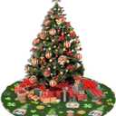 Gnome St Patricks Day Christmas Tree Skirt 48 Inches, Xmas Tree Skirt Party Indoor Decoration Ornaments Hat