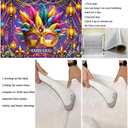 Mardi Gras Backdrop Carnival Masquerade Photography Background Mardi Gras Birthday Party Decoration Supplies (8x6FT240x180cm)