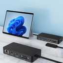 New Surface Dock Triple Displays Dual HDMI+VGA with Power Adapter,12 in 1 Surface Docking Station for Surface Pro 12/11/10/9/8/X/7/6/5/4/3,Surface Laptop 7/6/5/4/3/2/1,Surface Book Go (Black)