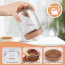 Overnight Oats Containers with Lids, 16oz Glass Jars with Lids 3 pcs, Milk White, Wide Mouth Mason jars for Salad, Yogurt, Snacks, Meal Prep