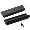 goldenwarm 1 Pack Black Cabinet Handles 5 Inch Finger Pulls for Cabinets Black Edge Pulls for Dresser Drawers Modern Kitchen Hardware, Aluminum Alloy