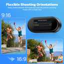 4K Mini Body Camera with 64GB Card, WiFi Thumb Action Camera with 1.47" Screen, Wearable POV Camera with Magnetic Mount, One-Click Hands-Free Portable Camcorder for Vlogging/Skiing/Travel