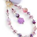 POSADINA Phone Charm for Women, Anti-Theft Phone Wrist Strap, Hands-Free & Detachable Cellphone Lanyard Chain with Tether Tab (Amethyst Glow)