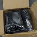 Boocikey Black Plastic Plates, 25 Guest Disposable Dinnerware Set for New Year, Black Party Supplies, Includes 25 Dinner Plates, 25 Dessert plates, 25 plastic Cutlery, 25 Napkins and 25 12 oz Cups