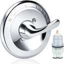 Replacement for Delta Classic 13/14 Series Single-Function Shower Trim Kit, T13020 Chrome Shower Handle Fit for Delta Shower Valve R10000 Series, Included RP46074 Cartridge