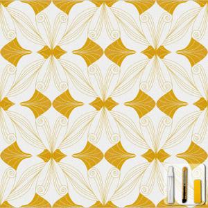 SOMWISE Frosted Glass Window Privacy Film with Tools, Heat Blocking, Anti-UV, Anti-Glare, Static Cling, Decor for Home Bathroom Door, Renter Friendly, Removable, Reusable, Yellow 35Inchx157Inch