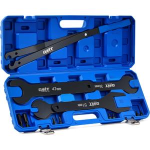 Orion Motor Tech 15pc Fan Clutch Wrench Set, Heavy-Duty Fan Clutch Tools Compatible with Ford GM Dodge Trucks, Fan Clutch Removal Tool Kit with 22 36 40 47 51 mm Wrenches Pulley Holder Pins