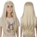 TANTAKO Kids Long Blonde Princess Wig - Kids Halloween Costume Accessories Blonde Wigs Synthetic Fancy Dress Play Wigs (blonde) 