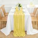6Pack Light Yellow Cheesecloth Table Runner 35x120Inch Yellow Cheese Cloth Table Runner 10FT Boho Gauze Table Runners Rustic Sheer Table Runners for Wedding Bridal Baby Shower Party Decor