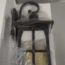 Darkaway Large Outdoor Light Fixtures Wall Mount, 21inch Outdoor Wall Lights Exterior Lighting Fixtures Waterproof Black Outside Wall Sconce with Seeded Glass for House Porch Hallway Garage Front Door