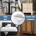 Bonsicoky 4 Pcs Self-Adhesive Furniture Bed Risers, Square Heavy Duty Carbon Steel Table Sofa Risers Adds 2" Height with Felt Pad,White