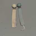 Pacifier Clip Holder for Baby Boy and Girl, Soft Pure Cotton Fabric Paci Binky Clips Fits for Most Pacifier Teethers & Small Toys in Place (Moody Blue+Milk White)
