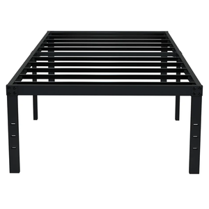 EMODA 18 Inch Twin XL Bed Frames No Box Spring Needed, Heavy Duty XL Twin Metal Platform Bed Frame with Tall Storage Space, Noise Free, Easy Assembly, Black