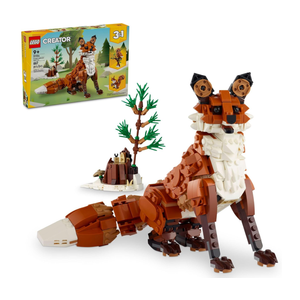 LEGO Creator 3 in 1 Forest Animals Red Fox Toys  Building Toys for Kids, Boys & Girls, Ages 9+  W/ 3 Building Options into Fox, Owl, or Squirrel  Gift for Christmas  31154