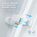 The Snap-On Door Lock Kids Can't Reach or Defeat - No Tools or Adhesives Required, Child Proof Door Lock, Simple Install, Child & Pet Proof Locks 1pcs
