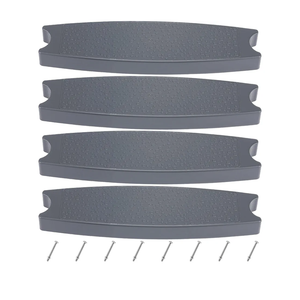 Set of 4 18" Pool Ladder Steps Replacement Universal Swimming Pool Ladder Steps for Inground and Above Ground Heavy Duty Molded Plastic Stairs with 8 Pcs Stainless Steel Bolts (Gray)