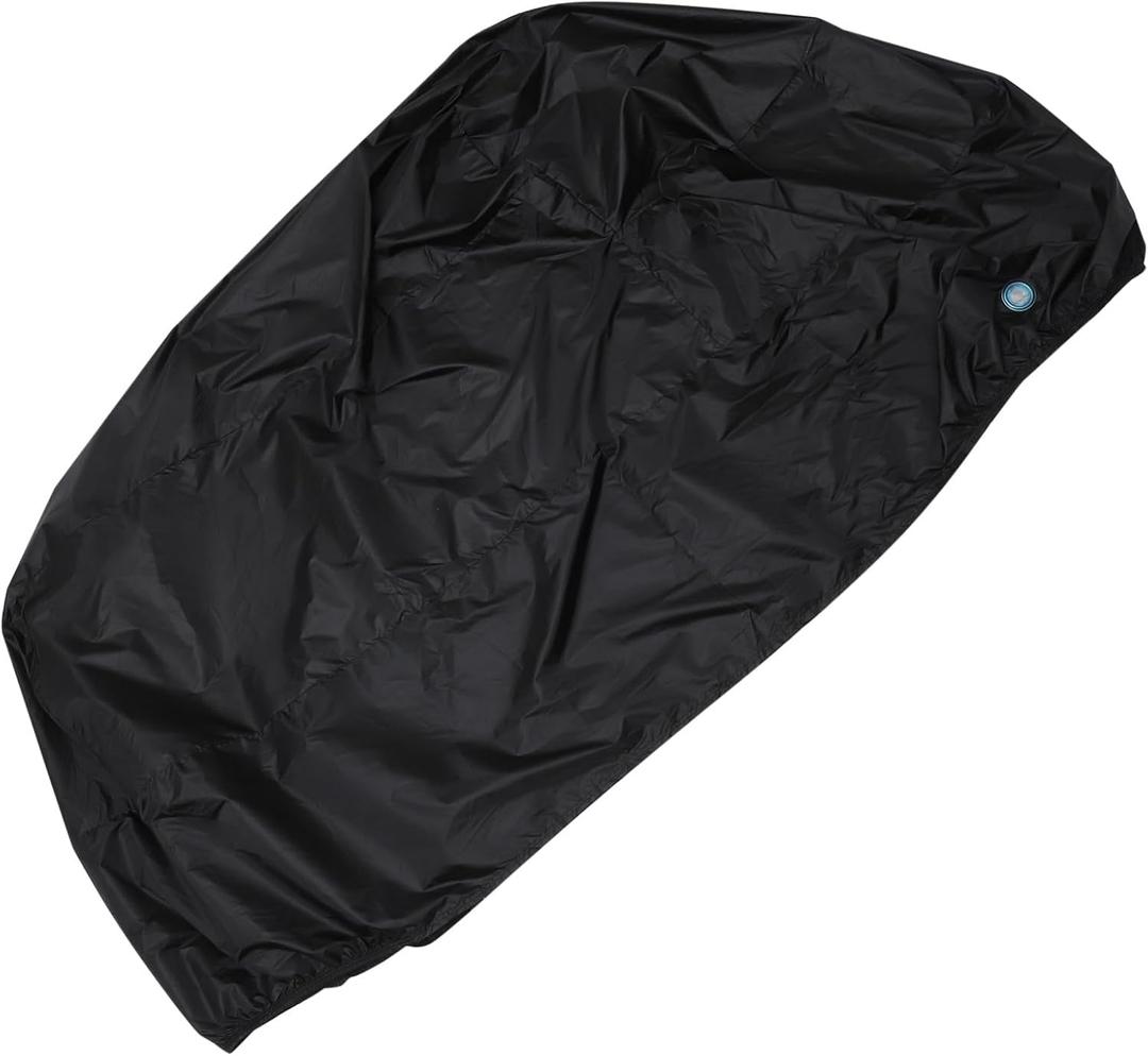 Motorcycle Cover XXL Black Weatherproof Sun Block Protective Motorbike Rain Protector with Full Elastic Bottom Breathable Air Vents Double Stitched Seams for ATV Scooter Outdoor