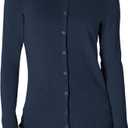 Amazon Essentials Women's Lightweight Crewneck Cardigan Sweater, M
