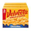 Velveeta Shells and Cheese Mac, 3 Boxes, for Easy Dinner or Dinner Sides, Original Flavor, Made with Real Cheese, 12 oz (EXP 09/05/26)