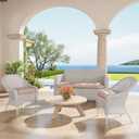 Outdoor Chair Cushions Set of 2, 19x19x4 Inch Seat Pads with Ties for Patio Wicker Chairs Garden Dining Chair, Indoor Outside Use, Fade-Resistant & Waterproof, Taupe