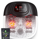 Foot Spa Bath Massager with Heat, Epsom Salt, Bubbles, Vibration and Red Light, Tub for Stress Relief, Foot Soaker, Christmas Gifts, Birthday Gifts for Mom, Dad Women, Men Her, Him