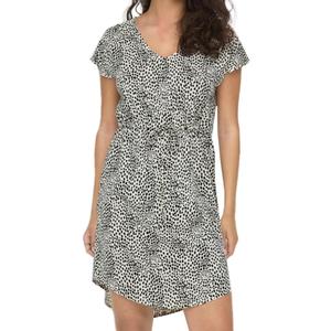 Womens Summer Dress Lantern Sleeve Square Neck Tie Front A-Line Double Layer Hem Mini Dresses, Large White 