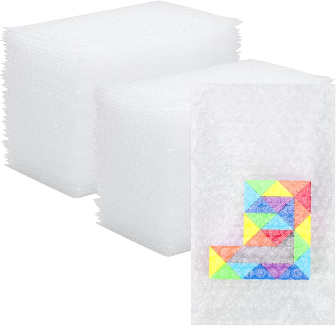 100Pcs Bubble Out Bags Pouches 6" x 10" Protective Bubble Pouches Bags for Shipping, Double Walled Bubble Cushioning Bags Thickening Shockproof Foam Bags for Packing, Moving, Shipping, and Storage
