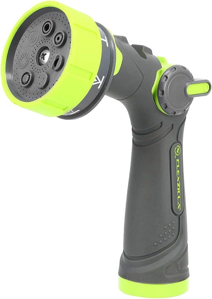 Flexzilla 7-Pattern Adjustable Flow Garden Hose Nozzle Sprayer with Easy to Use Thumb Control, Lightweight & Durable